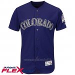 Maglia Baseball Uomo Colorado Rockies Blank Viola Flex Base Autentico Collezione