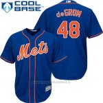 Maglia Baseball Uomo New York Mets Jacob Degrom 48 Blu Alterner 1ªCool Base