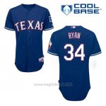 Maglia Baseball Uomo Texas Rangers Nolan Ryan 34 Blu Alterner Cool Base