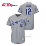 Maglia Baseball Uomo Kansas City Royals Jorge Soler 150th Aniversario Patch Flex Base Grigio