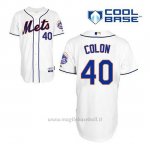 Maglia Baseball Uomo New York Mets Bartolo Colon 40 Bianco Alterner Cool Base