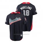 Maglia Baseball Uomo All Star Game Boston Rosso Sox Mitch Moreland 2018 1ªRun Derby American League Blu