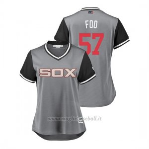 Maglia Baseball Donna Chicago White Sox Jace Fry 2018 Llws Players Weekend Foo Grigio
