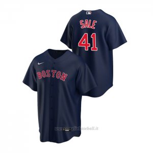 Maglia Baseball Uomo Boston Red Sox Chris Sale Replica Alternato Blu