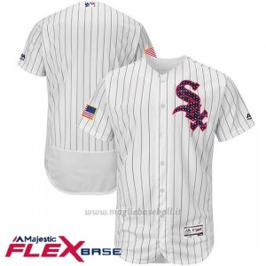 Maglia Baseball Uomo Chicago White Sox 2017 Estrellas Y Rayas Bianco Flex Base