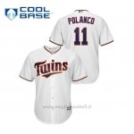 Maglia Baseball Uomo Minnesota Twins 11 J Orge Polanco Cool Base Bianco