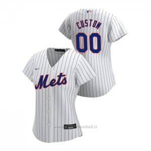 Maglia Baseball Donna New York Mets Personalizzate 2020 Replica Primera Bianco