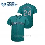 Maglia Baseball Bambino Seattle Mariners 24 Ken Griffey Jr. Cool Base Replica Verde