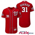Maglia Baseball Uomo Washington Nationals Max Scherzer Scarlet 2018 All Star Alterner Flex Base