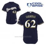 Maglia Baseball Uomo Milwaukee Brewers Luis Sardinas 62 Blu Blu Alterner Cool Base
