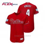 Maglia Baseball Uomo Philadelphia Phillies Scott Kingery Flex Base Entrenamiento De Primavera 2019 Rosso