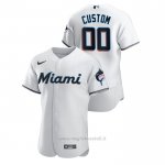 Maglia Baseball Uomo Miami Marlins Personalizzate Autentico Bianco