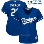 Maglia Baseball Donna Los Angeles Dodgers 21 Yu Darvish Royalplayer Cool Base