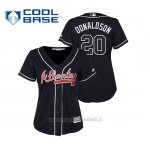 Maglia Baseball Donna Atlanta Braves Josh Donaldson Cool Base Majestic Alternato 2019 Blu