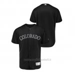 Maglia Baseball Hombre Colorado Rockies 2019 Players Weekend Autentico Nero