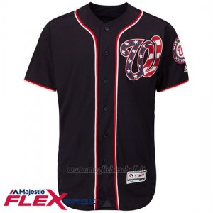 Maglia Baseball Uomo Washington Nationals Blank Blu Flex Base Autentico Collezione