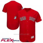 Maglia Baseball Uomo Boston Red Sox Scarlet 2017 Allenamento Primaverile Flex Base