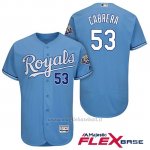 Maglia Baseball Uomo Kansas City Royals Melky Cabrera Light Blu 50th Season Flex Base