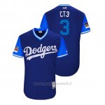 Maglia Baseball Uomo Los Angeles Dodgers Chris Taylor 2018 Llws Players Weekend Ct3 Royal