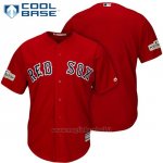 Maglia Baseball Uomo Boston Red Sox 2017 Postseason Scarlet Cool Base