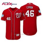 Maglia Baseball Uomo Washington Nationals Patrick Corbin Flex Base Entrenamiento De Primavera 2019 Rosso