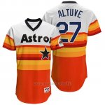Maglia Baseball Uomo Houston Astros 27 Jose Altuve Arancione Turn Back The Clock