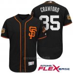 Maglia Baseball Uomo San Francisco Giants Brandon Crawford San Francisco Nero 2017 Allenamento Primaverile Flex Base Giocatore