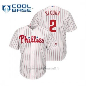 Maglia Baseball Uomo Philadelphia Phillies Jean Segura Cool Base Official 1ªBlanco