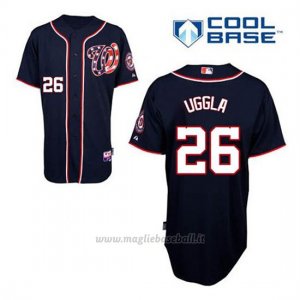 Maglia Baseball Uomo Washington Nationals Dan Uggla 26 Blu Blu Alterner Cool Base