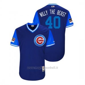 Maglia Baseball Uomo Chicago Cubs Willson Contreras 2018 Llws Players Weekend Willy The Beast Royal