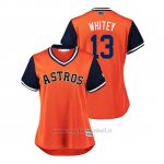 Maglia Baseball Donna Houston Astros Tyler Bianco 2018 Llws Players Weekend Biancoy Orange
