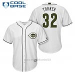 Maglia Baseball Uomo Cincinnati Reds 32 Stuart Turner Bianco2018 Alterner Cool Base