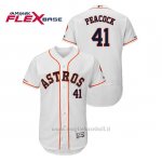 Maglia Baseball Uomo Houston Astros Brad Peacock 150th Aniversario Patch Flex Base Bianco