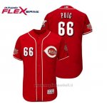 Maglia Baseball Uomo Cincinnati Reds Yasiel Puig 150th Aniversario Alternato Flex Base Rojo