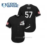 Maglia Baseball Uomo Chicago White Sox Jace Fry Cool Base Entrenamiento De Primavera 2019 Nero