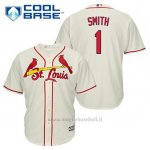 Maglia Baseball Uomo St. Louis Cardinals Ozzie Smith 1 Crema Alterner Cool Base