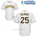 Maglia Baseball Uomo Pittsburgh Pirates Gregory Polanco 25 Bianco 1ªCool Base