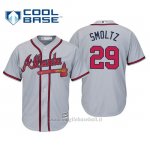 Maglia Baseball Uomo Atlanta Braves John Smoltz Cool Base Majestic Road 2019 Grigio