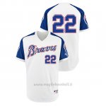 Maglia Baseball Hombre Atlanta Braves 22 Nick Markakis Turn Back The Clock 1974 Autentico Bianco