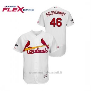 Maglia Baseball Uomo St. Louis Cardinals 46 Paul Goldschmidt 2019 Postseason Flex Base Bianco
