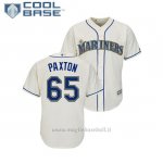 Maglia Baseball Uomo Seattle Mariners James Paxton Cool Base Majestic Alterner Crema
