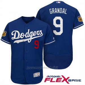 Maglia Baseball Uomo Los Angeles Dodgers Yasmani Grandal 2017 Allenamento Primaverile Flex Base Giocatore