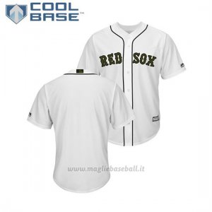 Maglia Baseball Uomo Boston Red Sox 2018 Dia de los Caidos Cool Base Bianco