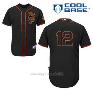 Maglia Baseball Uomo San Francisco Giants Joe Panik 12 Nero Alterner Cool Base