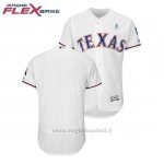 Maglia Baseball Uomo Texas Texas Rangers Bianco 2018 Dia del Padre Flex Base