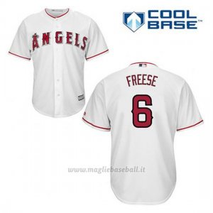 Maglia Baseball Uomo Los Angeles Angels David Freese 6 Bianco 1ªCool Base