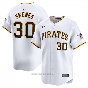 Maglia Baseball Uomo Pittsburgh Pirates Paul Skenes Home Limited Bianco