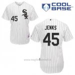Maglia Baseball Uomo Chicago White Sox 45 Bobby Jenks Bianco 1ªCool Base