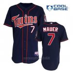 Maglia Baseball Uomo Minnesota Twins Joe Mauer 7 Blu Blu Alterner 1ªCool Base