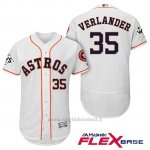 Maglia Baseball Uomo Houston Astros 2017 World Series Justin Verlander Bianco Flex Base